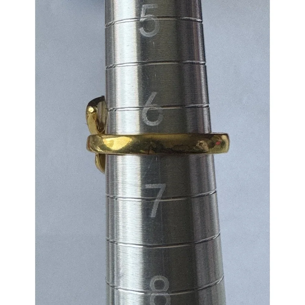 Gold Tone Arrow Wrap Band Ring Metal No Stone Size 6 MPN 0167